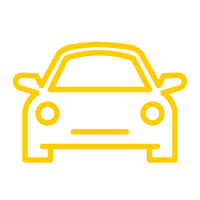Gelbes Icon Auto