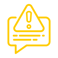 Gelbes Icon Achtung