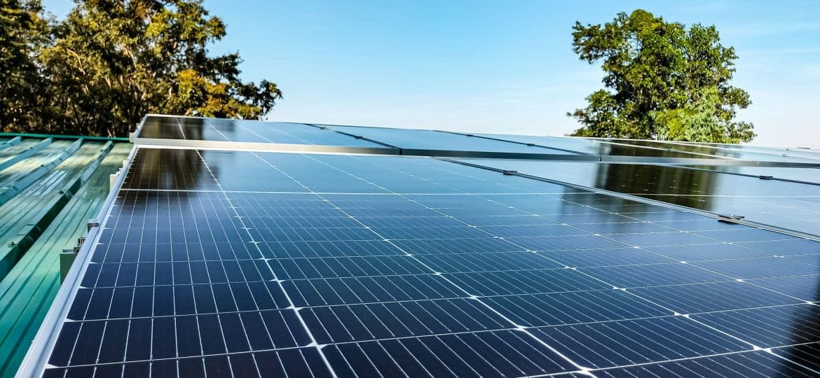 Installing solar panels on the roof to use as alternative energy for electricity use.