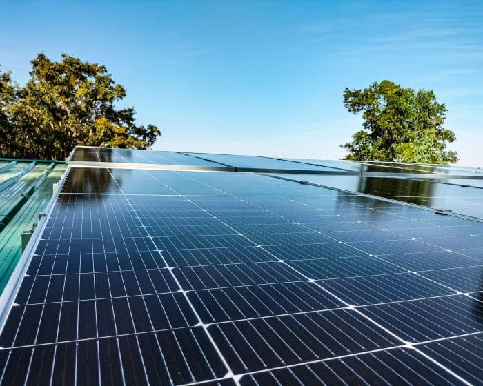 Installing solar panels on the roof to use as alternative energy for electricity use.