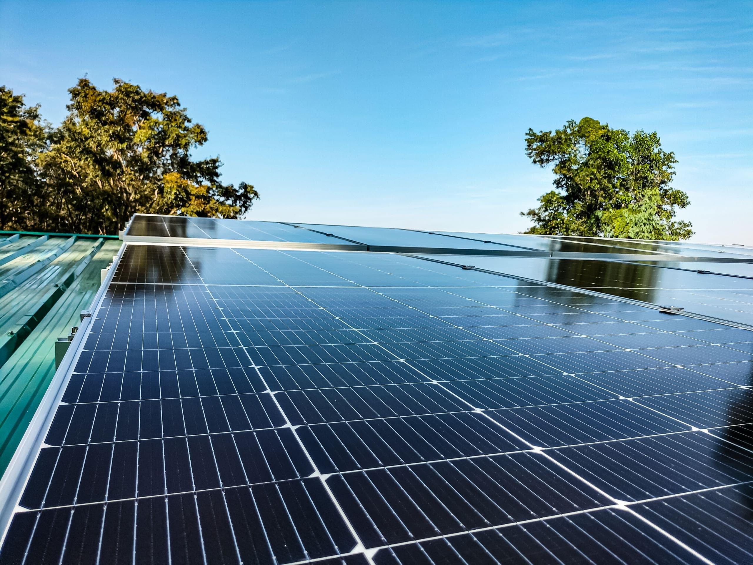 Installing solar panels on the roof to use as alternative energy for electricity use.