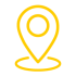 Gelbes Icon von einem Standort